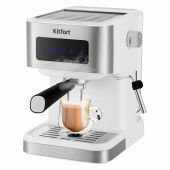 Кофеварка рожковая KITFORT КТ-7139, 1050 Вт, объем 1,5 л, 15 бар, ручной капучинатор, белая Кофеварка рожковая KITFORT КТ-7139, 1050 Вт, объем 1,5 л, 15 бар, ручной капучинатор, белая