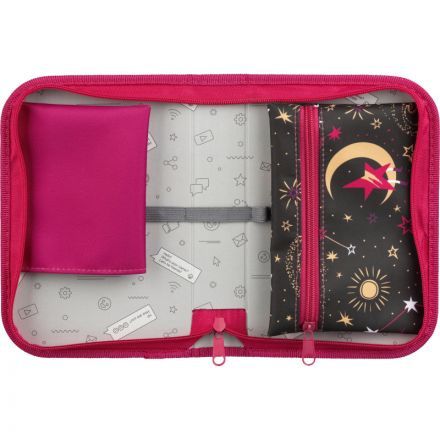 Пенал Комус Класс Звездное небо 1 секц, с косметичкой , 210x140x40мм, ткань Пенал Комус Класс Звездное небо 1 секц, с косметичкой , 210x140x40мм, ткань