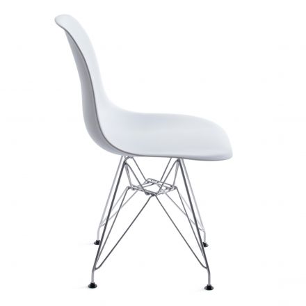 Стул Синди Айрон Чаир Имс/Cindy Iron Chair Eames (мод.002)/1 шт. в упаковке металл, пластик, 51х46х82,5, белый
