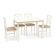 Обеденный комплект Хадсон (стол + 4 стула)/ Hudson Dining Set дерево гевея/мдф, стол: 110х70х75см / стул: 44х42х89см, ivory white (слоновая кость), ткань кор.-зол