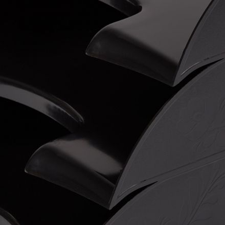 Лоток горизонтальный Комус Русская серия, черный непроз