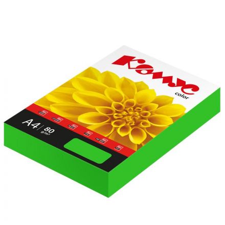 Бумага цветная Комус Color (зеленый интенсив), 80г, А4, 500 л. Бумага цветная Комус Color (зеленый интенсив), 80г, А4, 500 л.