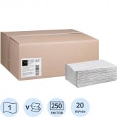 Полотенца бумажные д/дисп Выбор Есть V-слож 1сл втор 250л 20пач/уп_КЗНСПБ