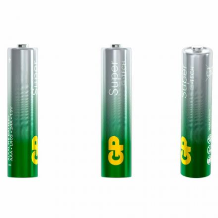 Батарейки КОМПЛЕКТ 20 шт., GP Super G-Tech, AAA (LR03, 24А), алкалиновые, мизинчиковые, 24A-2CRVS20, GP 24A-2CRVS20