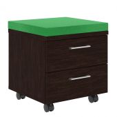 Тумба с подушкой XMC-2D.1A Легно темный/Зеленый C-30 465х465х520 XTEN