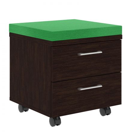 Тумба с подушкой XMC-2D.1A Легно темный/Зеленый C-30 465х465х520 XTEN Тумба с подушкой XMC-2D.1A Легно темный/Зеленый C-30 465х465х520 XTEN