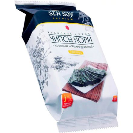 Чипсы Нори SEN SOY "Original" из морской водоросли, 4,5 г, бгм061 Чипсы Нори SEN SOY "Original" из морской водоросли, 4,5 г, бгм061