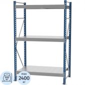 Стеллаж металлический MZ_SGR-V-1583-2,0 3 яруса 1500х800, Выс.2000