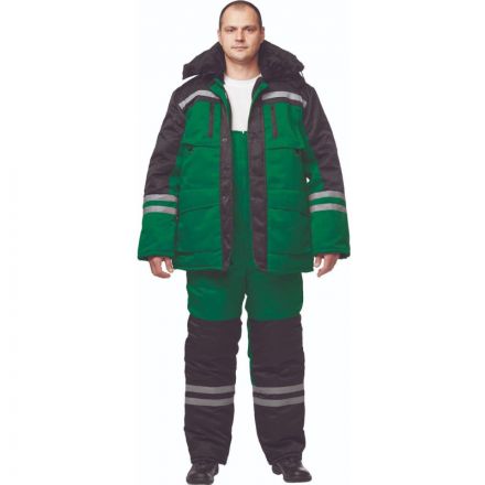 Костюм рабочий зимний муж з03-КПК зел/черн (р.48-50) 182-188 Костюм рабочий зимний муж з03-КПК зел/черн (р.48-50) 182-188