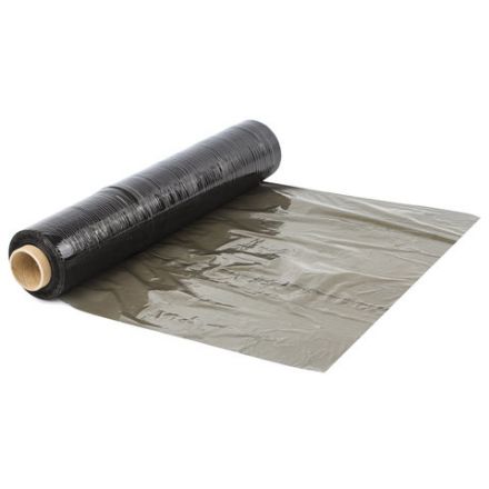 Стрейч-пленка для ручной упаковки 50 см х 190 м, ЧЕРНАЯ, 23 мкм, 2 кг, вторичное сырье, растяжение 180% Стрейч-пленка для ручной упаковки 50 см х 190 м, ЧЕРНАЯ, 23 мкм, 2 кг, вторичное сырье, растяжение 180%