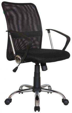 Кресло Smart m RCH 8075 Чёрная ткань/Чёрная сетка (DW-01)