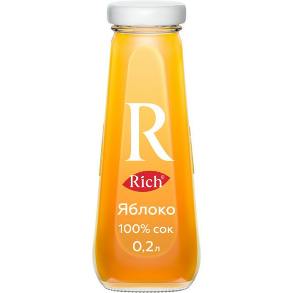Сок Rich яблочный 0.2 л (12 штук в упаковке)