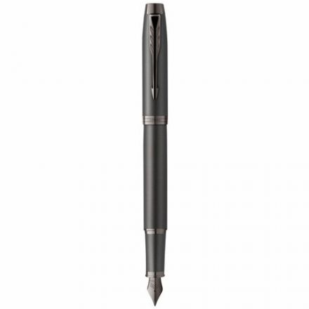 Ручка перьевая PARKER "IM Professionals Monochrome Titanium", темно-серый лак, сталь, синяя, 2172959 Ручка перьевая PARKER "IM Professionals Monochrome Titanium", темно-серый лак, сталь, синяя, 2172959