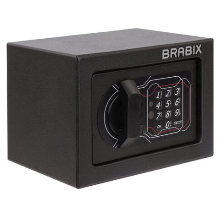 Сейф мебельный BRABIX "SF-140EL", 140х195х140 мм, электронный замок, черный, 291141, S103BR210214 Сейф мебельный BRABIX "SF-140EL", 140х195х140 мм, электронный замок, черный, 291141, S103BR210214