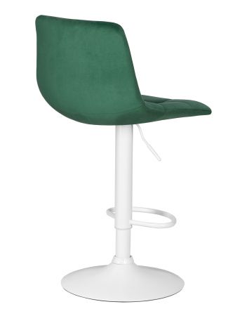 Стул барный DOBRIN TAILOR WHITE, зеленый велюр (MJ9-88)