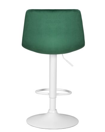 Стул барный DOBRIN TAILOR WHITE, зеленый велюр (MJ9-88)