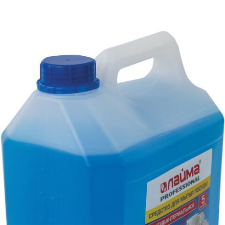 Средство для мытья посуды 5 л, ЛАЙМА PROFESSIONAL, антибактериальное, концентрат, 600197 Средство для мытья посуды 5 л, ЛАЙМА PROFESSIONAL, антибактериальное, концентрат, 600197