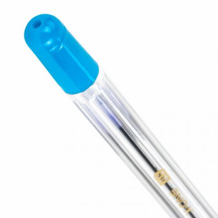 Ручка шариковая с грипом BRAUBERG "X-ONE", СИНЯЯ, корпус прозрачный, узел 0,5 мм, линия письма 0,35 мм, 143985