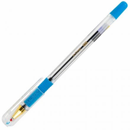Ручка шариковая с грипом BRAUBERG "X-ONE", СИНЯЯ, корпус прозрачный, узел 0,5 мм, линия письма 0,35 мм, 143985 Ручка шариковая с грипом BRAUBERG "X-ONE", СИНЯЯ, корпус прозрачный, узел 0,5 мм, линия письма 0,35 мм, 143985