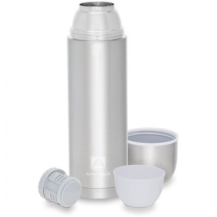 Термос д/напитков с узким горлом,глухой пробкой,1,2л.с доп.чашкой, 105-1200