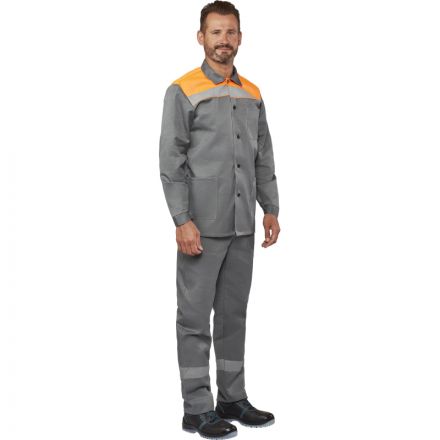 Костюм рабочий летний муж. л16-КБР с СОП сер/оранж (р.48-50) 182-188 Костюм рабочий летний муж. л16-КБР с СОП сер/оранж (р.48-50) 182-188