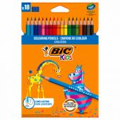 Карандаши цветные BIC "Kids ECOlutions Evolution", 18 цветов, пластиковые, заточенные, европодвес, 937513 Карандаши цветные BIC "Kids ECOlutions Evolution", 18 цветов, пластиковые, заточенные, европодвес, 937513