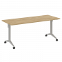 X-Pull Стол складной мобильный X.M-5.7 Тиквуд светлый/Серый металл 1780*720*753