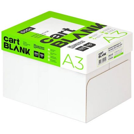 Бумага для цветной лазерной печати БОЛЬШОЙ ФОРМАТ (297х420), А3, 160 г/м2, 250 л., CARTBLANK DIGI, 145% (CIE) Бумага для цветной лазерной печати БОЛЬШОЙ ФОРМАТ (297х420), А3, 160 г/м2, 250 л., CARTBLANK DIGI, 145% (CIE)