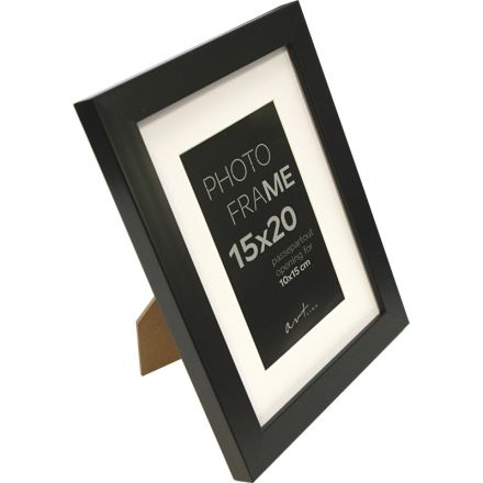 Рамка пластиковая с паспарту Gloria Black 15x20 37 Рамка пластиковая с паспарту Gloria Black 15x20 37