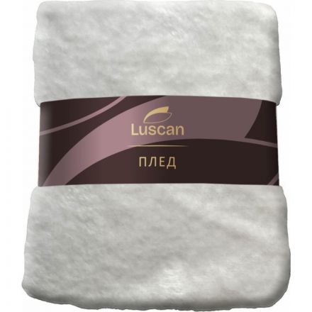 Плед микрофибра Luscan, молочный 150x200 Плед микрофибра Luscan, молочный 150x200