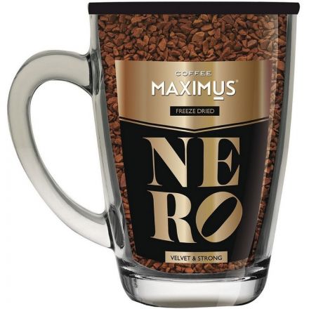 Кофе сублимированный в стеклянной кружке 'N'ERO' ТМ Maximus 70 г