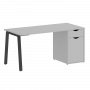 Home Office Стол письменный VR.SP-3-158.1.A Серый/Антрацит металл 1580*720*750
