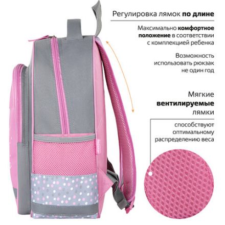 Рюкзак ПИФАГОР SCHOOL, 1 отделение, 3 кармана, "Adorable bunny", 38x28х14 см, 270654 Рюкзак ПИФАГОР SCHOOL, 1 отделение, 3 кармана, "Adorable bunny", 38x28х14 см, 270654