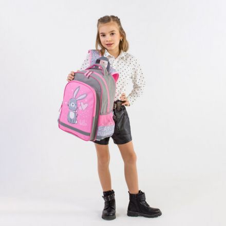 Рюкзак ПИФАГОР SCHOOL, 1 отделение, 3 кармана, "Adorable bunny", 38x28х14 см, 270654 Рюкзак ПИФАГОР SCHOOL, 1 отделение, 3 кармана, "Adorable bunny", 38x28х14 см, 270654