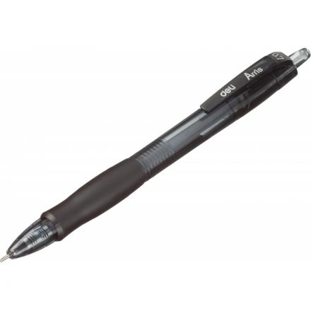 Ручка шариковая автомат. Deli Arris диаметр шар 0,7мм рез манж черная Ручка шариковая автомат. Deli Arris диаметр шар 0,7мм рез манж черная