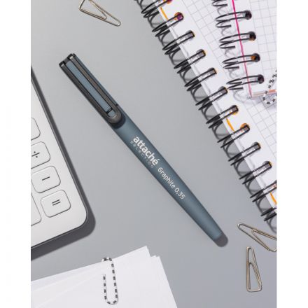 Ручка гелевая неавтомат. Attache Selection Graphite цвет чернил синий