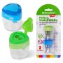 Точилки BRAUBERG KIDS "MAXI", 2 ШТУКИ, 2 отверстия, с большим контейнером, трехгранный корпус, цвета ассорти, блистер, 271947