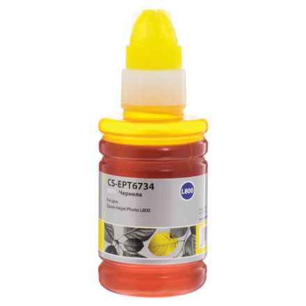 Чернила CACTUS (CS-EPT6734) для СНПЧ EPSON L800/L810/L850/L1800, желтые, 0,1 л Чернила CACTUS (CS-EPT6734) для СНПЧ EPSON L800/L810/L850/L1800, желтые, 0,1 л