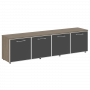 Yalta Тумба модульная LT.TS-4.6 black Вяз/Стекло black 2188*450*580