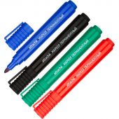 Набор маркеров перманентных Attache (син.,зел.,красн.,черн.)корпус в ассорт Набор маркеров перманентных Attache (син.,зел.,красн.,черн.)корпус в ассорт