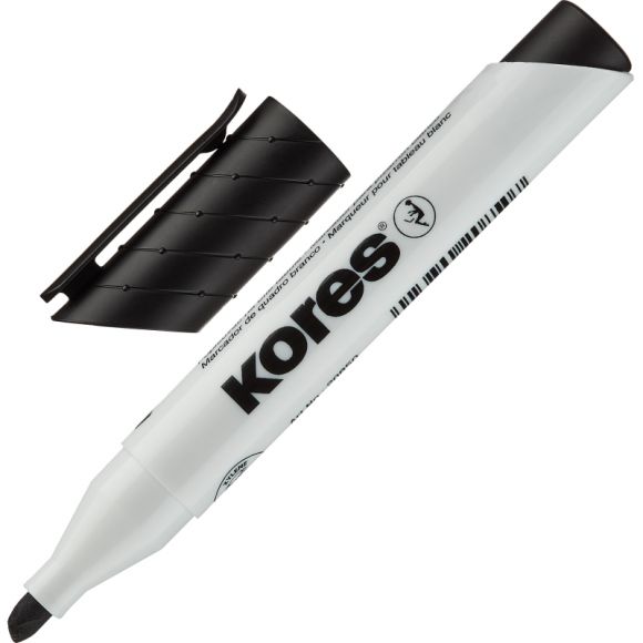 Маркер для белых досок KORES черный 3-5 мм скошенный наконечник '20850