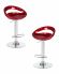 Набор 2 шт Стул барный DOBRIN DISCO, бордовый металлик