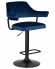 Набор 2 шт Стул барный DOBRIN CHARLY BLACK, синий велюр (MJ9-117)