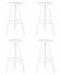 Набор 4 шт Табурет барный DOBRIN ROYCE WHITE, белый (W-02)