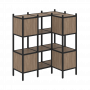 Loft Угловой внутренний стеллаж наборный VR.L-29 Дуб аризона/Чёрный металл 1278*862*1458