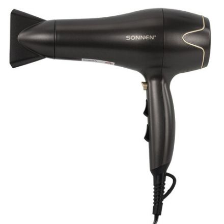 Фен для волос SONNEN HD-2281, 2200 Вт, турмалиновая ионизация, 3 температуры, холодный обдув, 454696