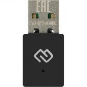 Сетевой адаптер Wi-Fi+BT Digma DWA-BT5-AC600C USB 2.0 (ант.внутр.) 1ант