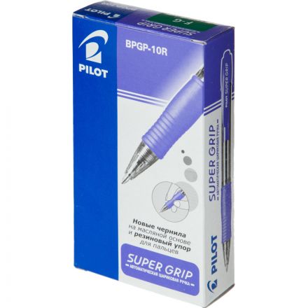 Ручка шариковая автомат. BPGP-10R-F G SUPER GRIP зеленого цвета Ручка шариковая автомат. BPGP-10R-F G SUPER GRIP зеленого цвета