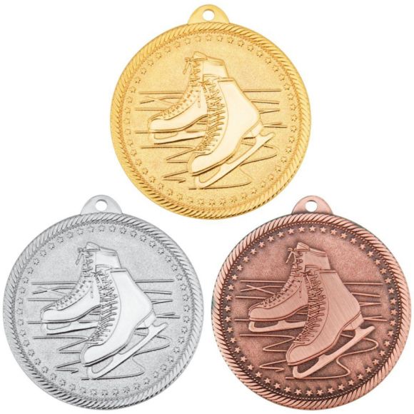 Медаль 3шт/наб фигурное катание 50 мм золото, серебро, бронза MK302abc