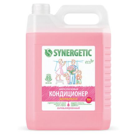 Кондиционер-ополаскиватель для белья 5 л SYNERGETIC "Аромамагия", гипоаллергенный, концентрат, 110500 Кондиционер-ополаскиватель для белья 5 л SYNERGETIC "Аромамагия", гипоаллергенный, концентрат, 110500